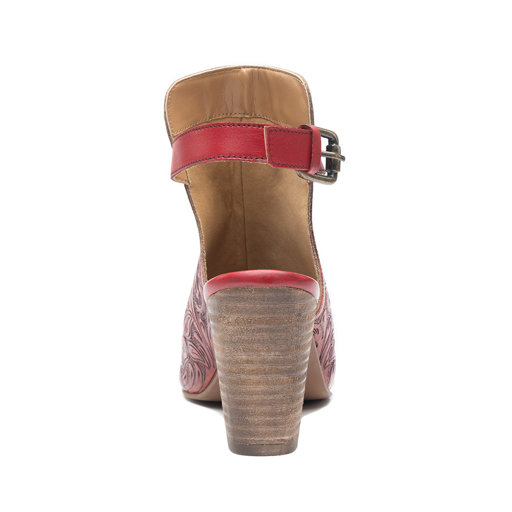 Myra Callandra Handtooled Cowgirl Boots for Women - Mid-Top Ankle Strap Western Boots for Bold Rodeo Adventures