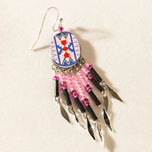Apache Rose Earrings in Prairie Rose