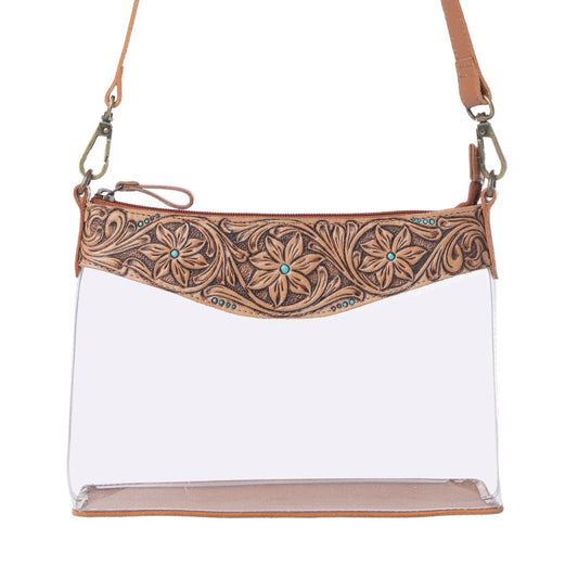 Myra Rodeo Frontier Clear Bag in Bridle Biscuit